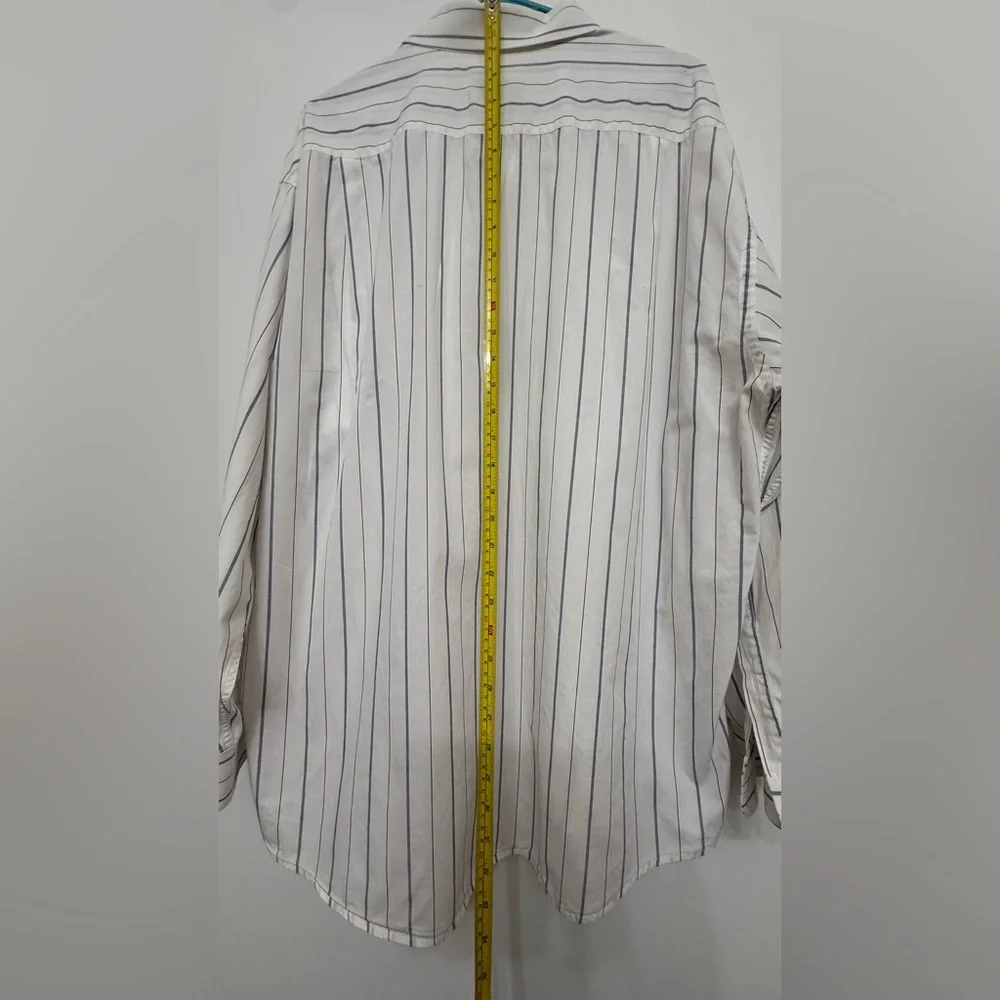 Vintage Pierre Balmain 17.5 34 Striped Dress Shirt Made In Canada XL - Picture 6 of 8